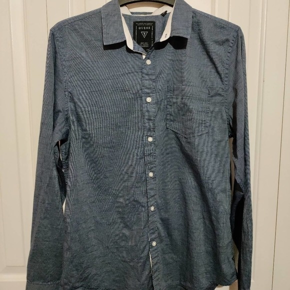 Mens Guess button up shirt large - Picture 1 of 6